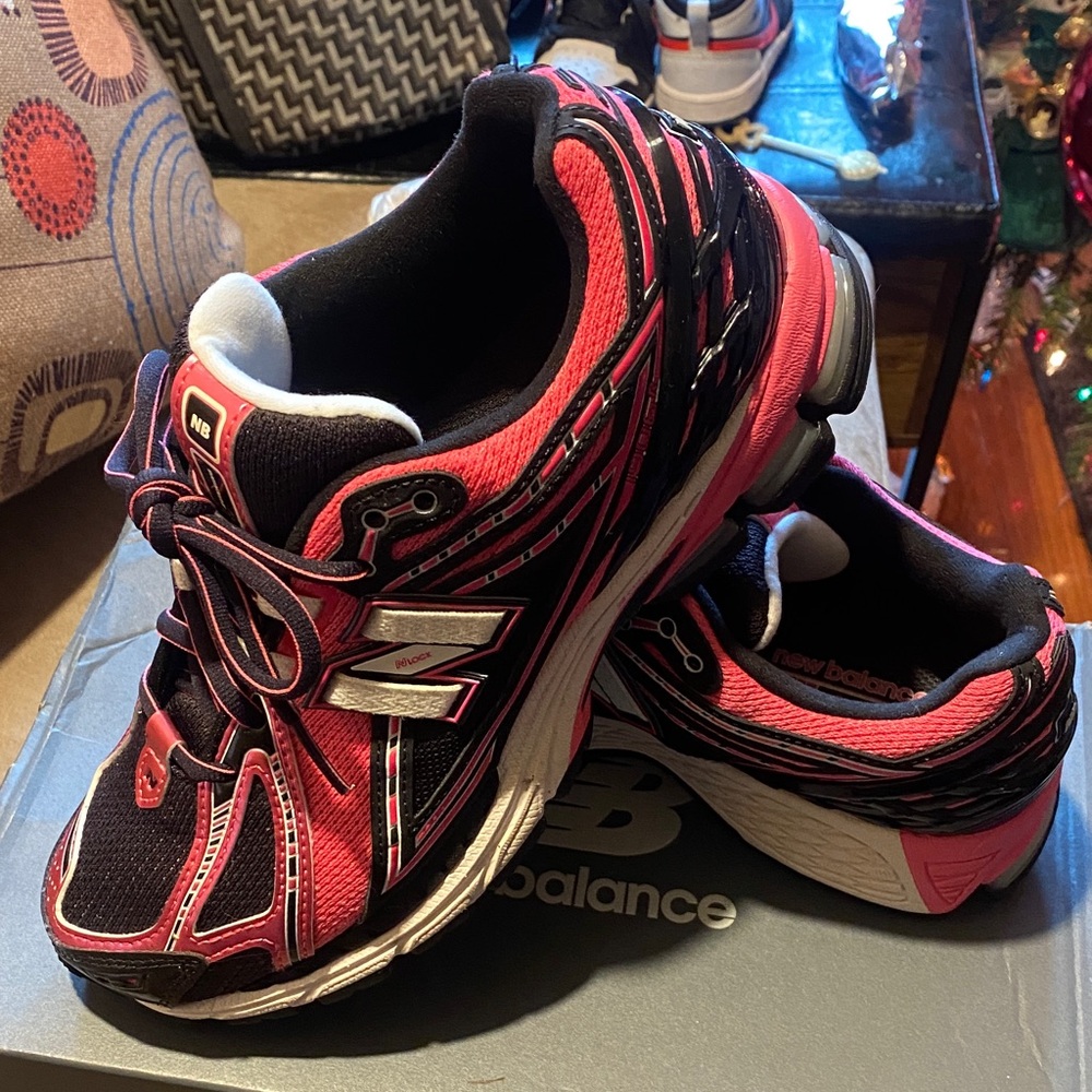 New Balance Black and Pink 1906R Athletic Shoes